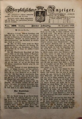 Oberpfälzer Anzeiger Dienstag 15. Dezember 1846