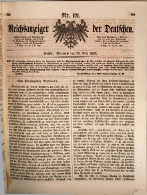 Reichsanzeiger der Deutschen (Allgemeiner Anzeiger der Deutschen) Mittwoch 23. Mai 1849