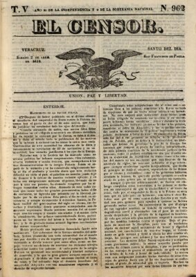 El censor Samstag 2. April 1831