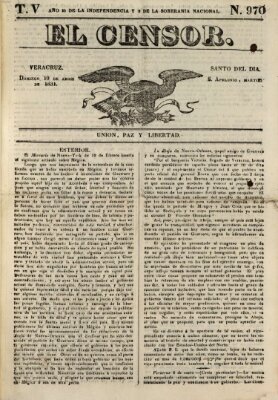 El censor Sonntag 10. April 1831