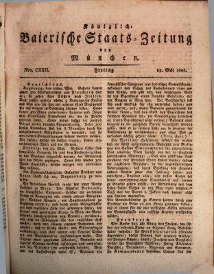 Königlich-Baierische Staats-Zeitung von München (Süddeutsche Presse) Freitag 23. Mai 1806