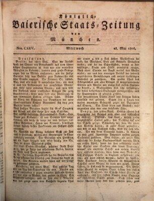 Königlich-Baierische Staats-Zeitung von München (Süddeutsche Presse) Mittwoch 28. Mai 1806