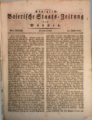 Königlich-Baierische Staats-Zeitung von München (Süddeutsche Presse) Samstag 14. Juni 1806