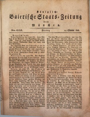 Königlich-Baierische Staats-Zeitung von München (Süddeutsche Presse) Freitag 24. Oktober 1806