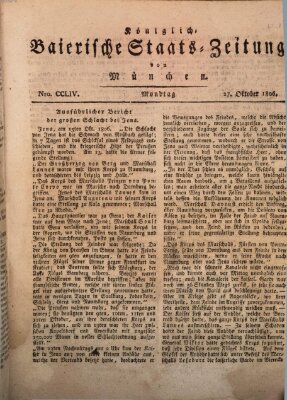 Königlich-Baierische Staats-Zeitung von München (Süddeutsche Presse) Montag 27. Oktober 1806