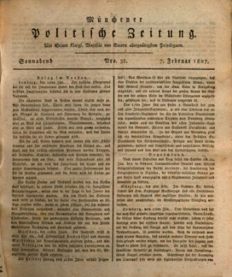 Münchener politische Zeitung (Süddeutsche Presse) Samstag 7. Februar 1807