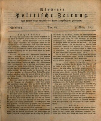 Münchener politische Zeitung (Süddeutsche Presse) Montag 9. März 1807