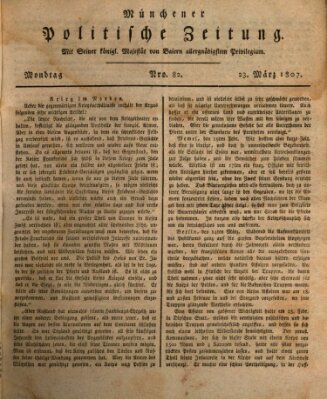 Münchener politische Zeitung (Süddeutsche Presse) Montag 23. März 1807