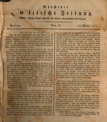 Münchener politische Zeitung (Süddeutsche Presse) Freitag 27. März 1807