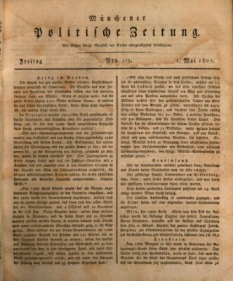 Münchener politische Zeitung (Süddeutsche Presse) Freitag 1. Mai 1807