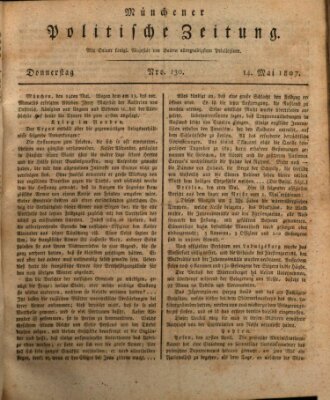 Münchener politische Zeitung (Süddeutsche Presse) Donnerstag 14. Mai 1807