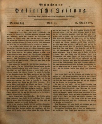 Münchener politische Zeitung (Süddeutsche Presse) Donnerstag 21. Mai 1807