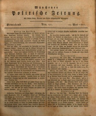 Münchener politische Zeitung (Süddeutsche Presse) Samstag 23. Mai 1807