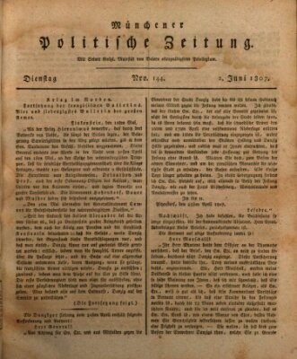 Münchener politische Zeitung (Süddeutsche Presse) Dienstag 2. Juni 1807