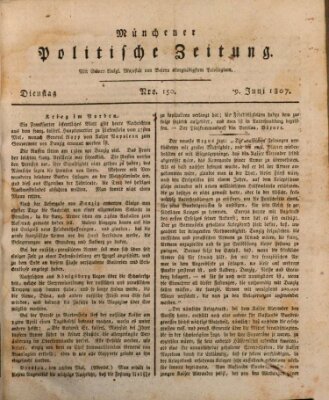 Münchener politische Zeitung (Süddeutsche Presse) Dienstag 9. Juni 1807