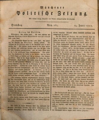 Münchener politische Zeitung (Süddeutsche Presse) Dienstag 23. Juni 1807