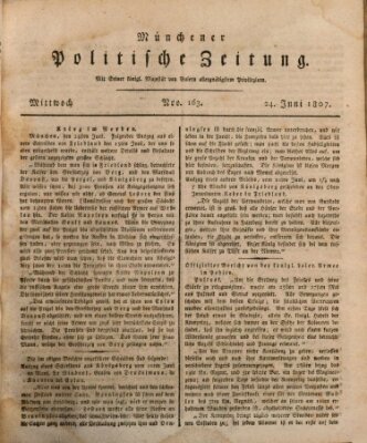 Münchener politische Zeitung (Süddeutsche Presse) Mittwoch 24. Juni 1807