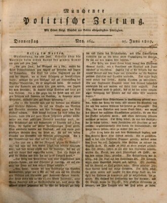 Münchener politische Zeitung (Süddeutsche Presse) Donnerstag 25. Juni 1807