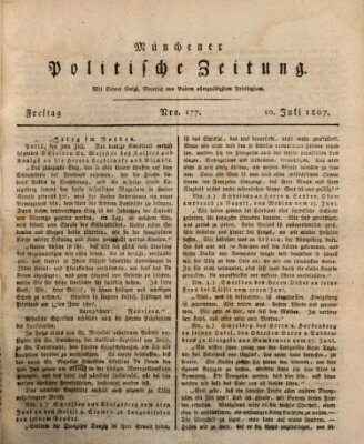 Münchener politische Zeitung (Süddeutsche Presse) Freitag 10. Juli 1807