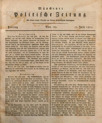 Münchener politische Zeitung (Süddeutsche Presse) Freitag 17. Juli 1807