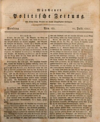 Münchener politische Zeitung (Süddeutsche Presse) Montag 20. Juli 1807