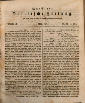 Münchener politische Zeitung (Süddeutsche Presse) Mittwoch 22. Juli 1807