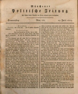 Münchener politische Zeitung (Süddeutsche Presse) Donnerstag 23. Juli 1807