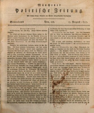 Münchener politische Zeitung (Süddeutsche Presse) Samstag 15. August 1807