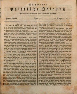 Münchener politische Zeitung (Süddeutsche Presse) Samstag 29. August 1807