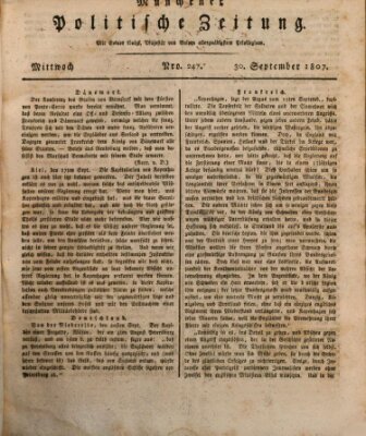 Münchener politische Zeitung (Süddeutsche Presse) Mittwoch 30. September 1807