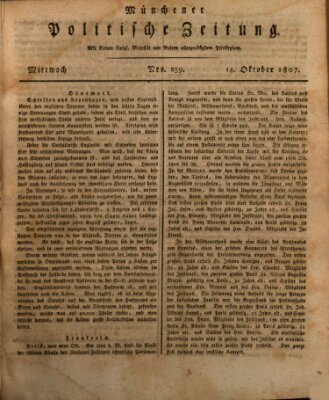 Münchener politische Zeitung (Süddeutsche Presse) Mittwoch 14. Oktober 1807