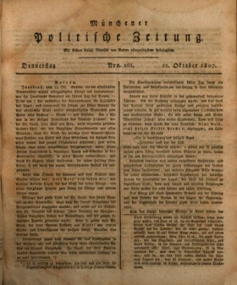 Münchener politische Zeitung (Süddeutsche Presse) Donnerstag 22. Oktober 1807