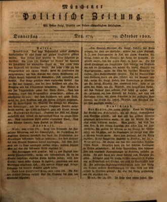 Münchener politische Zeitung (Süddeutsche Presse) Donnerstag 29. Oktober 1807