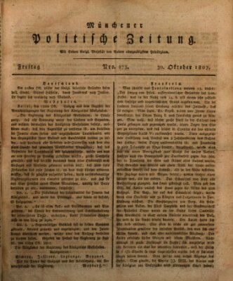 Münchener politische Zeitung (Süddeutsche Presse) Freitag 30. Oktober 1807