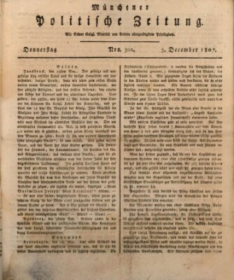 Münchener politische Zeitung (Süddeutsche Presse) Donnerstag 3. Dezember 1807