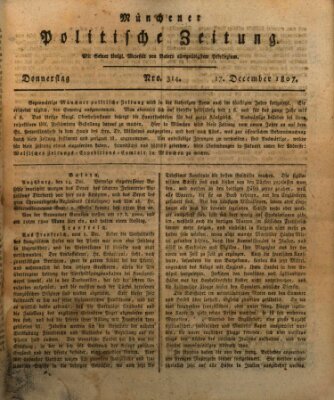 Münchener politische Zeitung (Süddeutsche Presse) Donnerstag 17. Dezember 1807