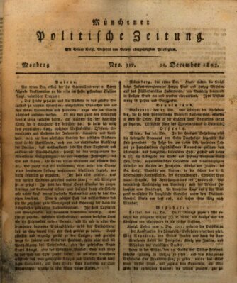 Münchener politische Zeitung (Süddeutsche Presse) Montag 21. Dezember 1807