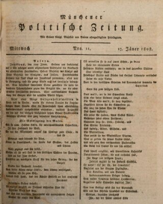 Münchener politische Zeitung (Süddeutsche Presse) Mittwoch 13. Januar 1808