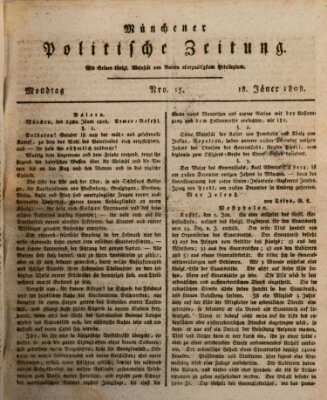 Münchener politische Zeitung (Süddeutsche Presse) Montag 18. Januar 1808