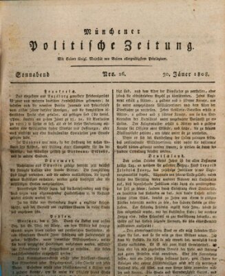 Münchener politische Zeitung (Süddeutsche Presse) Samstag 30. Januar 1808