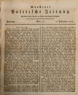 Münchener politische Zeitung (Süddeutsche Presse) Freitag 5. Februar 1808