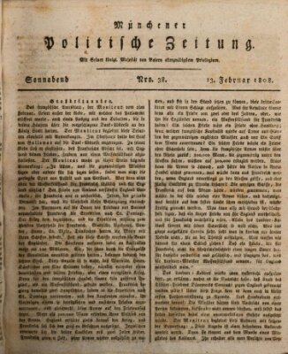 Münchener politische Zeitung (Süddeutsche Presse) Samstag 13. Februar 1808