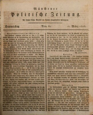 Münchener politische Zeitung (Süddeutsche Presse) Donnerstag 10. März 1808