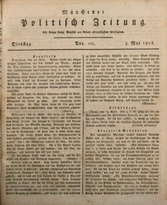 Münchener politische Zeitung (Süddeutsche Presse) Dienstag 3. Mai 1808