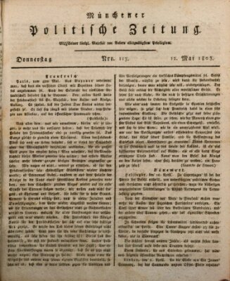 Münchener politische Zeitung (Süddeutsche Presse) Donnerstag 12. Mai 1808