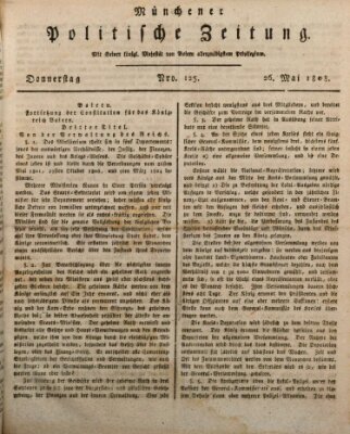 Münchener politische Zeitung (Süddeutsche Presse) Donnerstag 26. Mai 1808