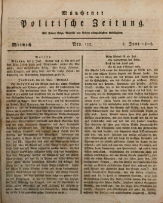 Münchener politische Zeitung (Süddeutsche Presse) Mittwoch 8. Juni 1808