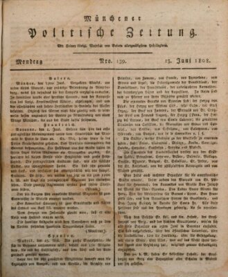 Münchener politische Zeitung (Süddeutsche Presse) Montag 13. Juni 1808