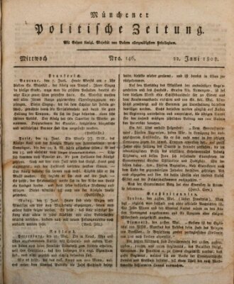 Münchener politische Zeitung (Süddeutsche Presse) Mittwoch 22. Juni 1808