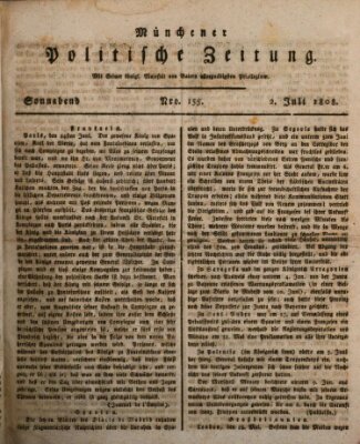 Münchener politische Zeitung (Süddeutsche Presse) Samstag 2. Juli 1808